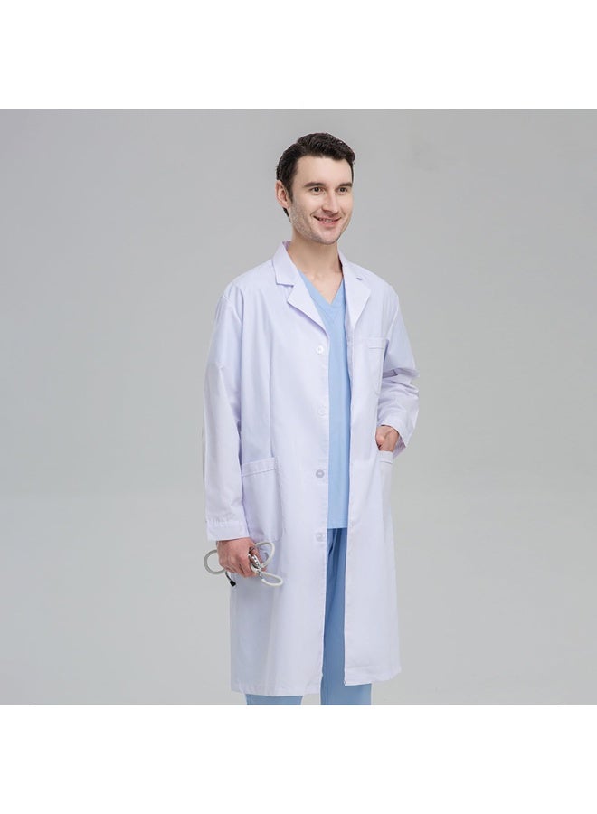 Magic Park Men's Lab Coat Professional Men Scrubs Lab Coats White Long Sleeve Scrubs Medical Lab Coat for Dental Laboratory - Image 2