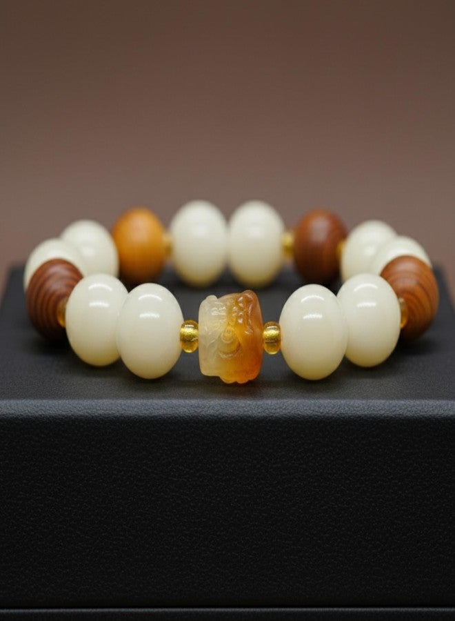 THE MEN THING IVORY GROVE - 13mm Beads Bracelet with Natural Stone - Adjustable Bracelet - Image 5