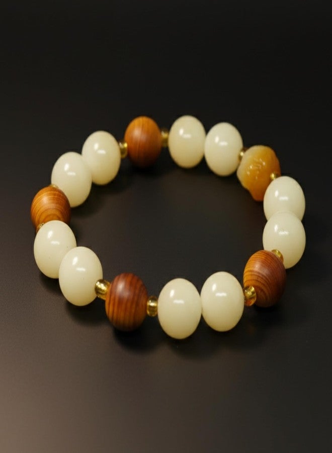 THE MEN THING IVORY GROVE - 13mm Beads Bracelet with Natural Stone - Adjustable Bracelet - Image 3