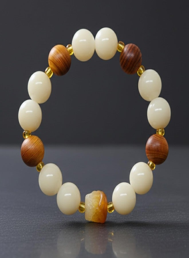 THE MEN THING IVORY GROVE - 13mm Beads Bracelet with Natural Stone - Adjustable Bracelet - Image 4