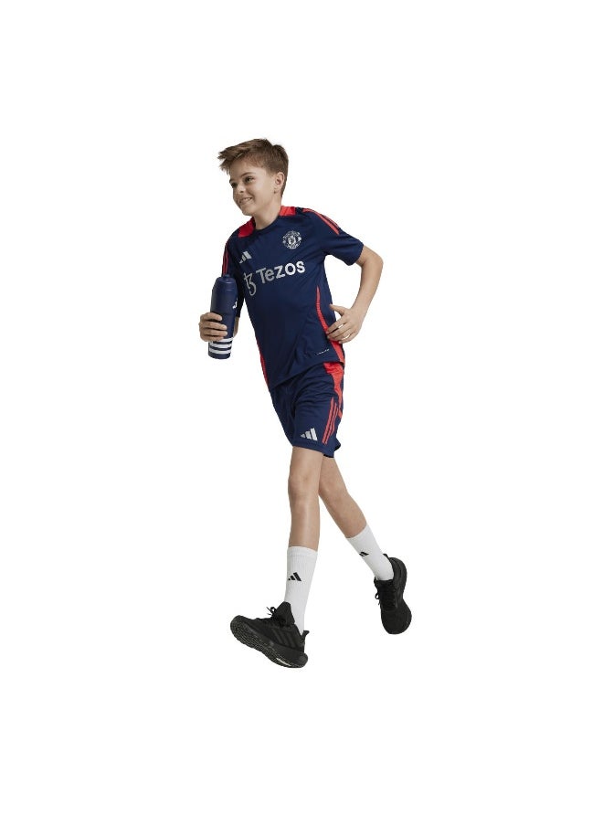 Adidas Adidas Mufc Tr Jsy Y Blue Football Jerseys For Kids Unisex 128  - Image 4