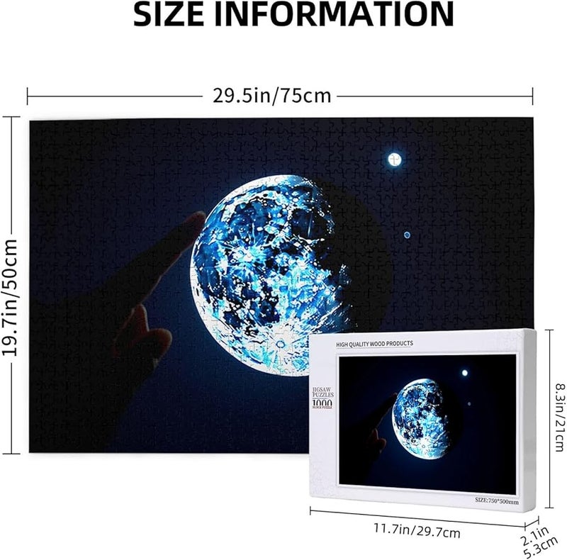لغز فايا مون تحت الإصبع 1000 قطعة للبالغين ديكور منزلي 29.5 × 19.7 بوصة - Image 4