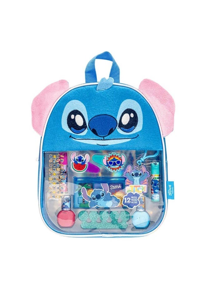 Townley Girl Disney Lilo & Stitch Stitch Furry Cosmetic Gift Bag Set (12 Pieces) - Image 1