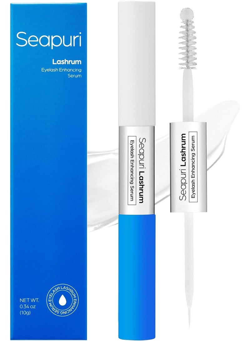 Seapuri سيروم تعزيز الرموش من لاشروم | سيروم نمو الرموش مع الكافيين، الببتيد والبيوتين | لرموش أطول وأكثر كثافة | فرشاة مزدوجة لتطبيق دقيق وكامل | غير مهيج، للاستخدام اليومي - Image 1
