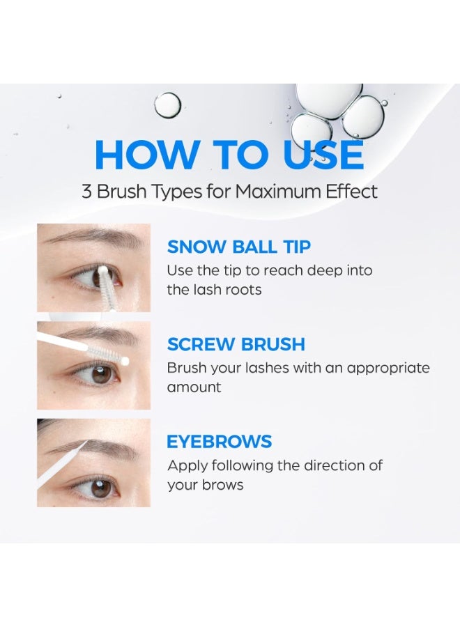 Seapuri سيروم تعزيز الرموش من لاشروم | سيروم نمو الرموش مع الكافيين، الببتيد والبيوتين | لرموش أطول وأكثر كثافة | فرشاة مزدوجة لتطبيق دقيق وكامل | غير مهيج، للاستخدام اليومي - Image 5