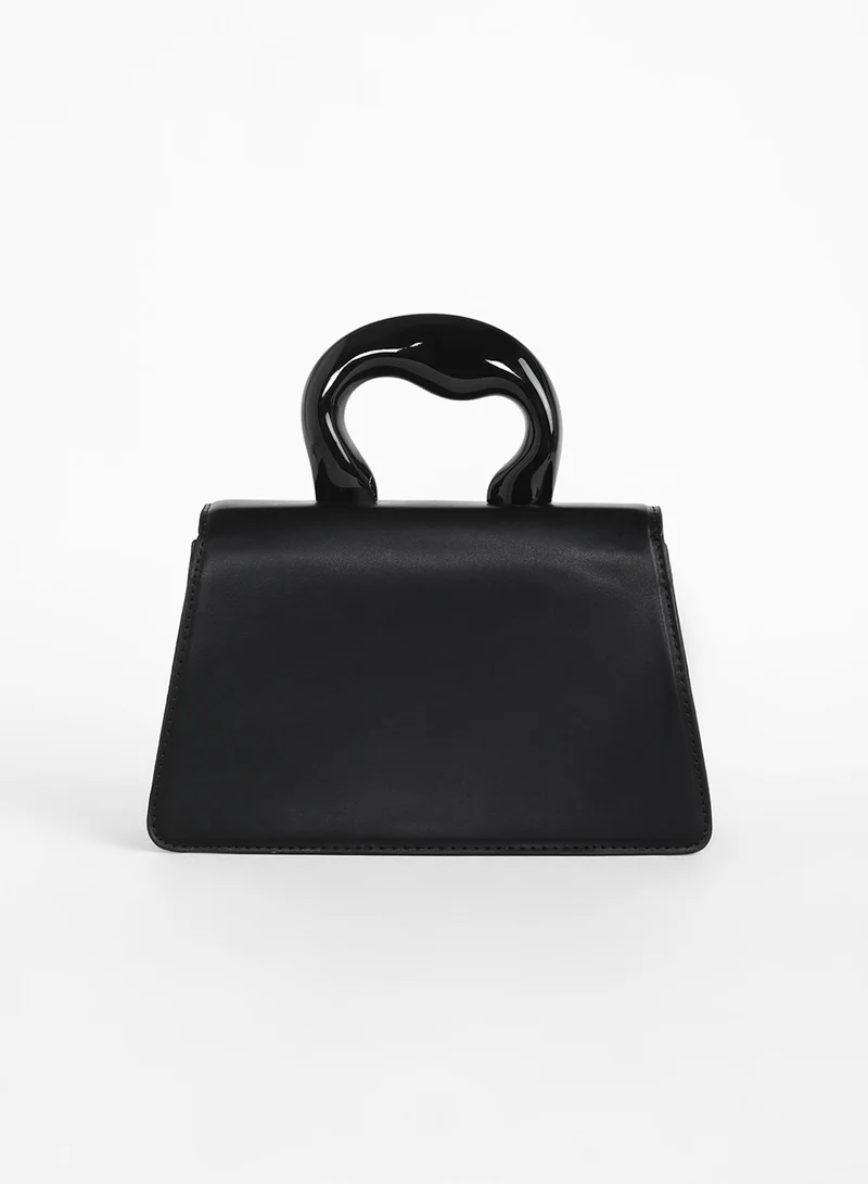 Haute Sauce Women's The Caldera Gloss Hand Bag - Midnight Black