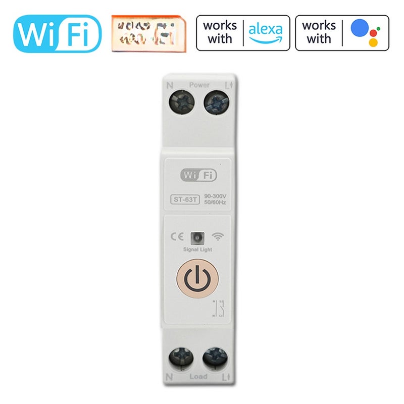 Intelligent Switch ST-63T: Timer & Cycle Setting, Mobile Remote Control - Voice Control Compatible, Easy Install for Home Smart Automation - Image 1