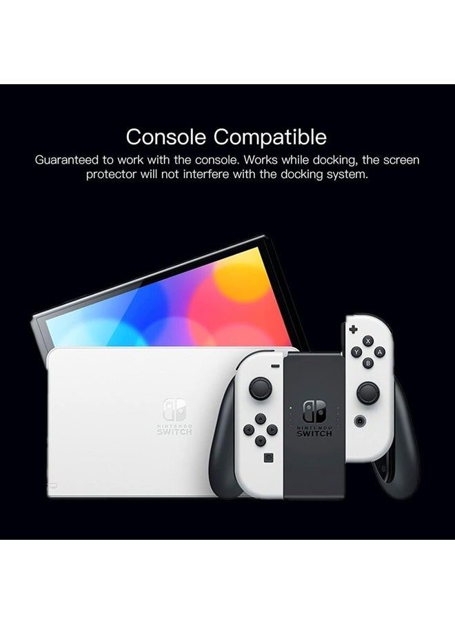 SJet 2 Pack Screen Protector for Nintendo Switch OLED, Tempered Glass Compatible with Nintendo Switch OLED 7-inch 2021  - Image 2