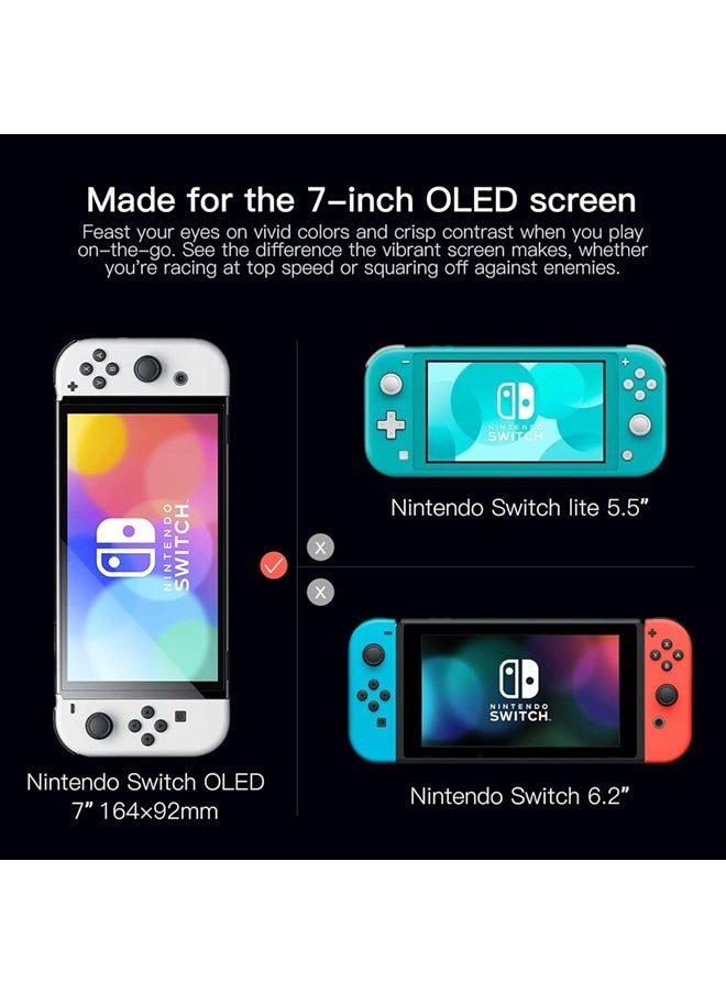 SJet 2 Pack Screen Protector for Nintendo Switch OLED, Tempered Glass Compatible with Nintendo Switch OLED 7-inch 2021  - Image 3