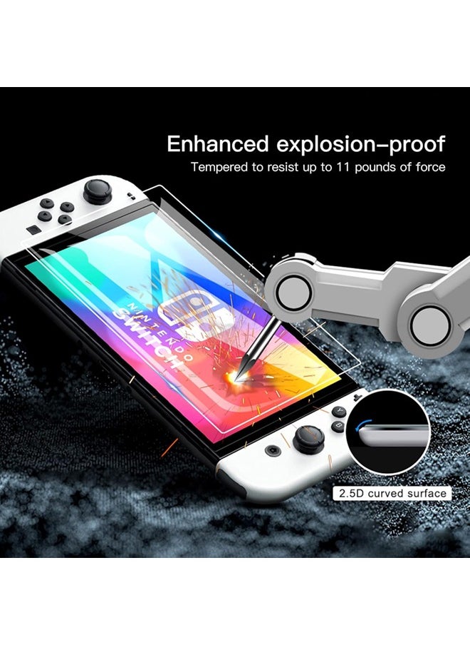 SJet 2 Pack Screen Protector for Nintendo Switch OLED, Tempered Glass Compatible with Nintendo Switch OLED 7-inch 2021  - Image 5