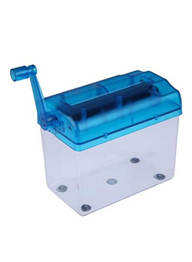 1 Piece Mini Paper Shredder Portable A6 Manual Paper Cut Shredder Hand Operated Mini Paper Shredder For Home & Office(Blue) - Image 2