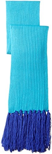 La Florentina La Fiorentina Women's Long Scarf with Contrasting Fringe, Dark Blue/Light Blue, One Size - Image 2