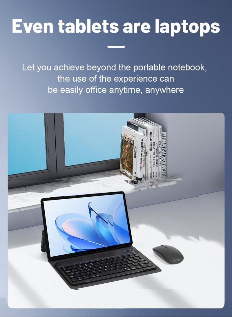 Umiio Android 11-Inch Slim Smart Tablet PC with HD Display | 12GB RAM, 512GB ROM, Dual SIM 5G + WiFi, Dual Camera, Keyboard, Mouse & Cover – Grey Portable Learning & Work Device - Image 2