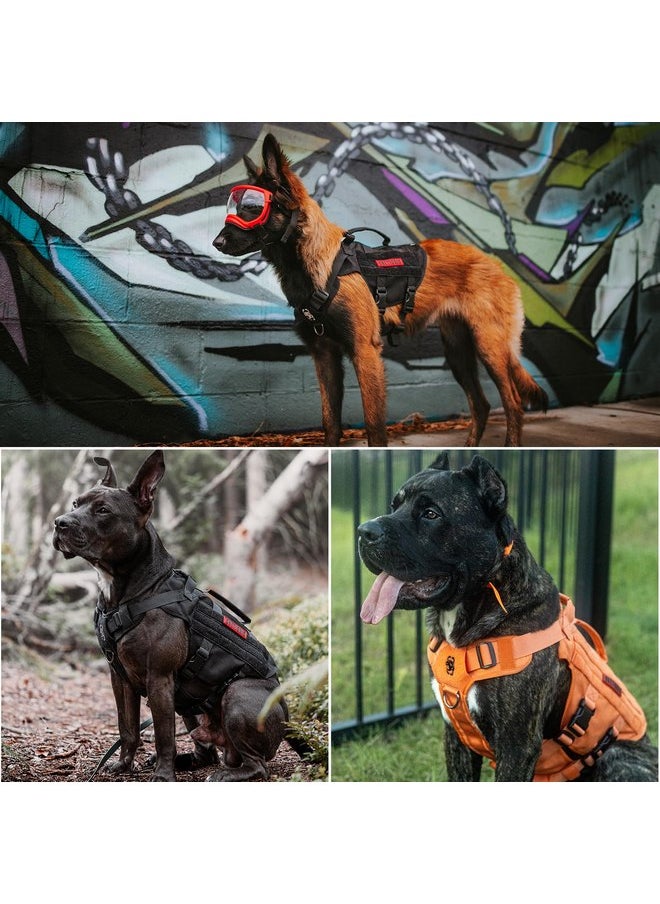 OneTigris - OneTigris No Pull Tactical Dog Harness for Medium Dog, Mesh Design Breathable Military Dog Molle Vests with Handles, Service Dog Vest Harness for Walking Hiking Training (L, Black) - Image 1