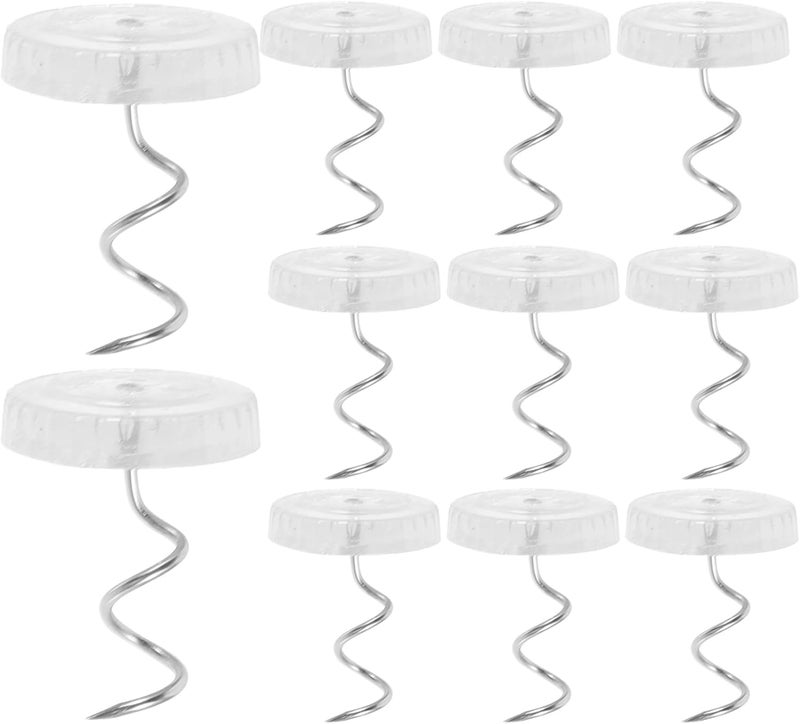 50pcs Spiral Sofa Tacks Non-Slip Upholstery Pins Furniture Fixing Nails for Bed Sheets and Slipcovers Large Size Home Improvement Hardware - Image 1