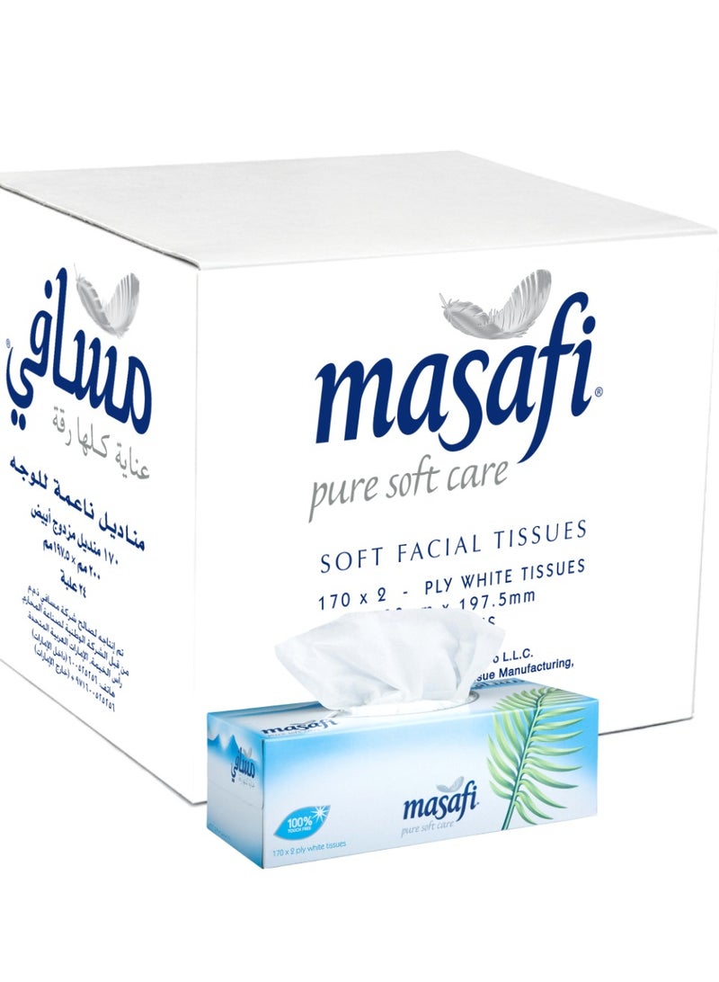 MASAFI WHOLESALE CARTON SET OF 6 -170 X 2 PLY FACIAL TISSUE - Image 1