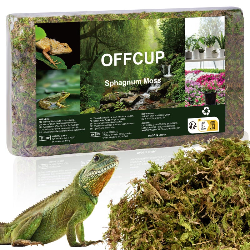 OFFCUP 1000g Sphagnum for Plant, Fresh Compressed Sphagnum for Orchids Mix Pot, Natural Moss for Reptiles, Sphagnum Stake Natural Culture Substrate (1000g) - Image 2