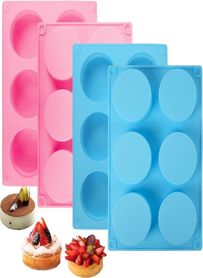 Skytail 6 Slot Round Cylinder Candy Mold/Chocolate Cover Cookie Mold for Sandwich Oreo Cookies Muffin Cupcake Brownie Cake Pudding mini soap Jelly Jello(Random Color) (1) - Image 1