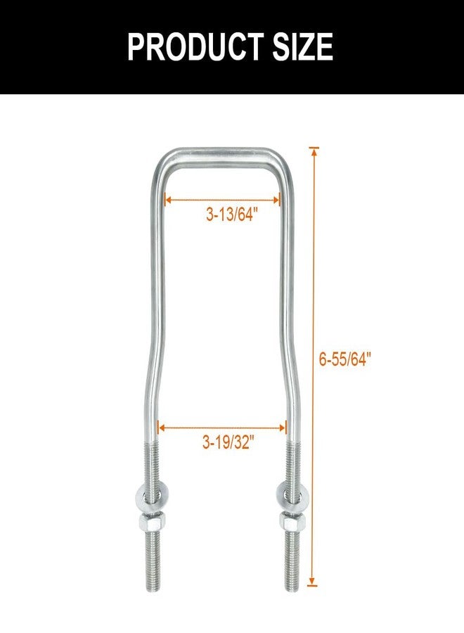 lifgarfe Trailer Spare Tire Mount Bracket U-Bolt Tire Carrier Holder Fit for Side Mount 4 or 5 Lug - Image 2
