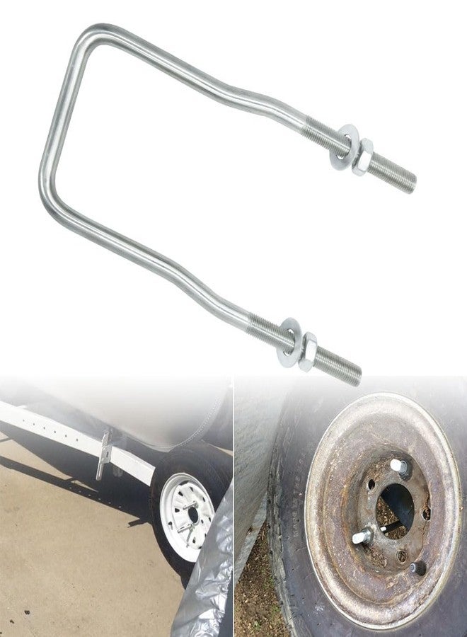 lifgarfe Trailer Spare Tire Mount Bracket U-Bolt Tire Carrier Holder Fit for Side Mount 4 or 5 Lug - Image 1