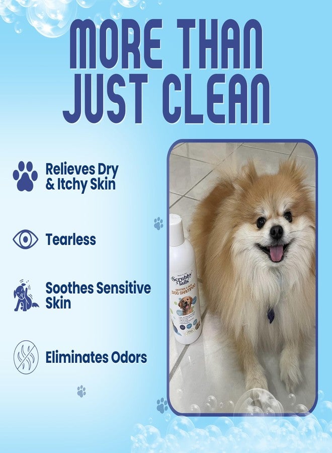 Scrubby Tails Organic Dog Shampoo - Puppy Oatmeal Shampoo for Itchy Skin Relief - Hypoallergenic for Sensitive Skin, for Dogs of All Ages, Deodorizes, Tearless, Made in USA, 16oz (Lavender) - Image 3
