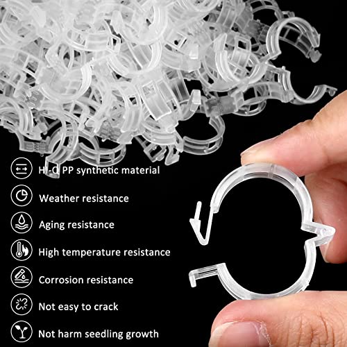 Oligei 200 Pcs Tomato Clips, Plastic Trellis Clips for Plant Support, Ideal for Grape, Tomato & Vegetable Plants - Image 4