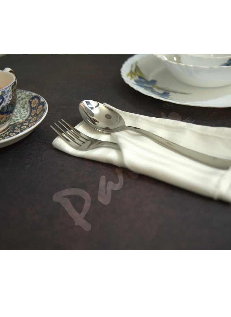 Parage - Parage Stainless Steel Spoon Set & Fork Set 12 Pieces for Tea, Coffee, Sugar, Condiments & Spices - Set of 12 Contains Spoons Set of 6 Spoon and Fork Set of 6, Mirror Polished - Image 1