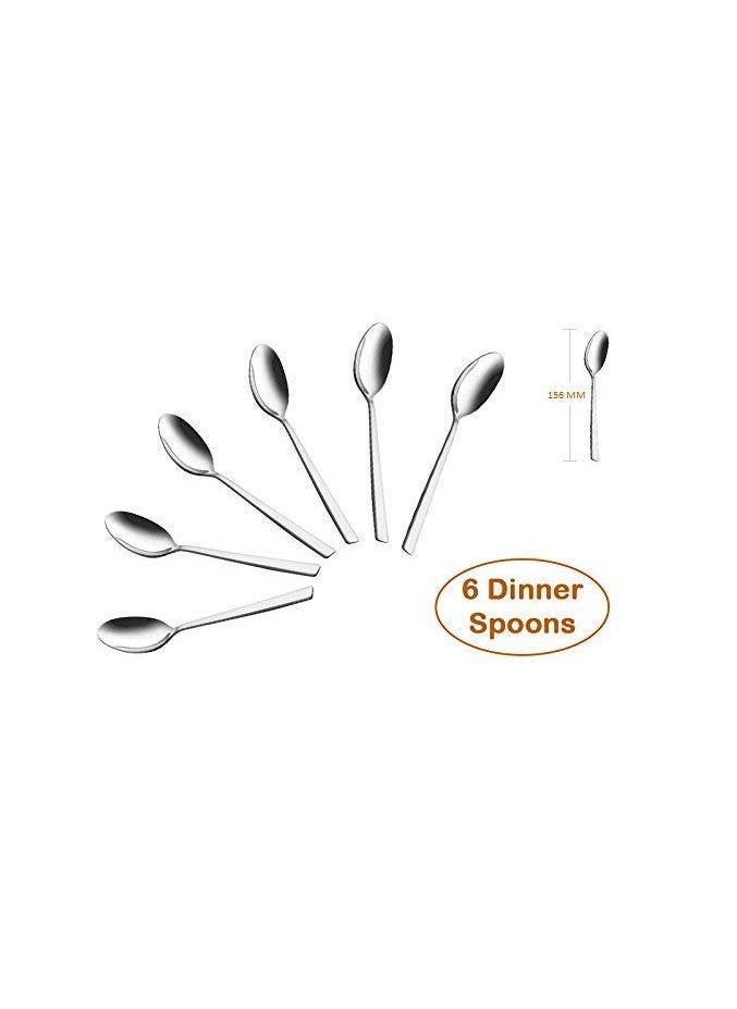 Parage - Parage Stainless Steel Spoon Set & Fork Set 12 Pieces for Tea, Coffee, Sugar, Condiments & Spices - Set of 12 Contains Spoons Set of 6 Spoon and Fork Set of 6, Mirror Polished - Image 1