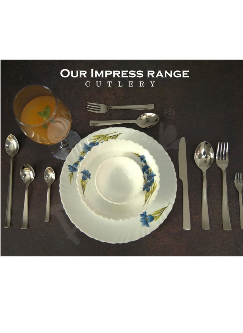 Parage - Parage Stainless Steel Spoon Set & Fork Set 12 Pieces for Tea, Coffee, Sugar, Condiments & Spices - Set of 12 Contains Spoons Set of 6 Spoon and Fork Set of 6, Mirror Polished - Image 1
