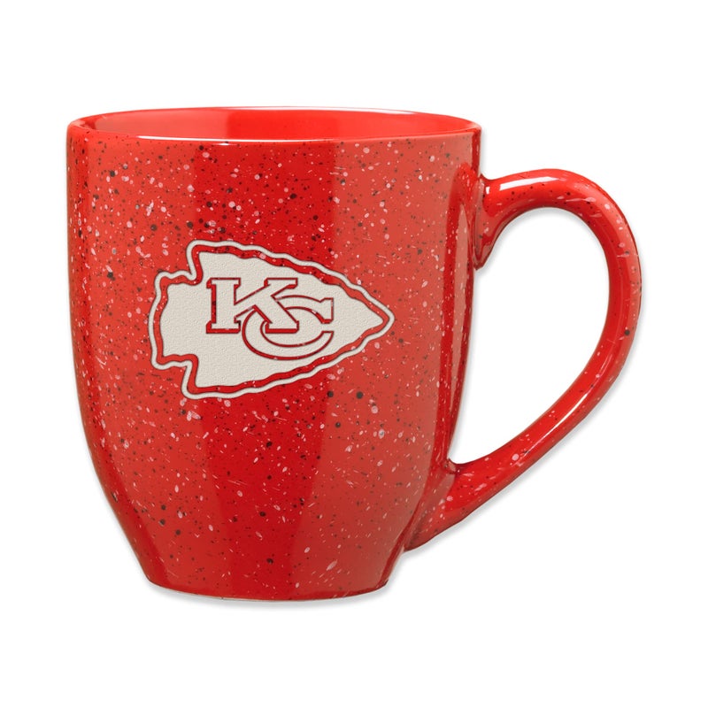 Rico Industries NFL Football Kansas City Chiefs 16 oz Team Color Laser Engraved Ceramic Coffee Mug forRico Industries NFL Fans