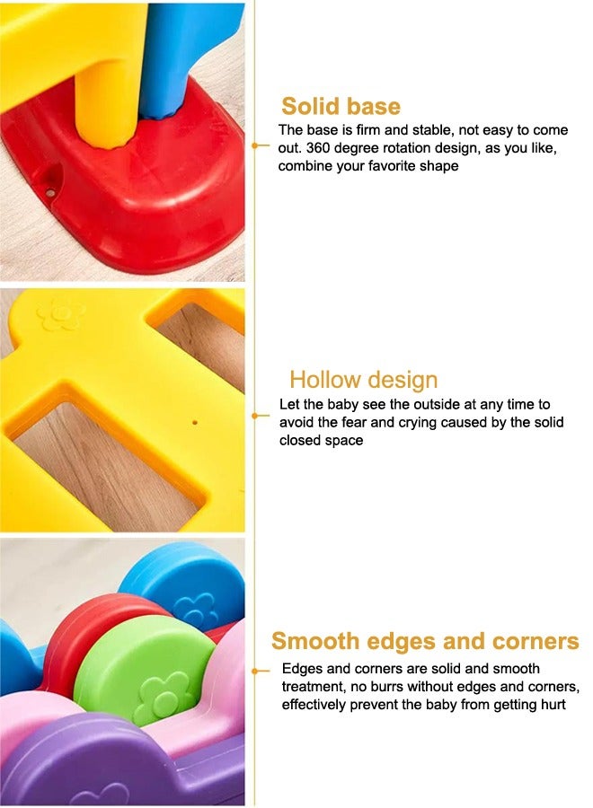 4-Piece Portable Plastic Fence Children Playground Playpen
