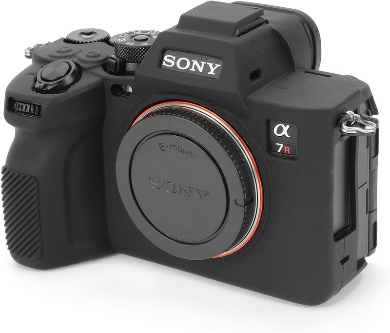 Rieibi حافظة ريبى لكاميرا سوني A7RV، حافظة واقية من السيليكون الناعم لكاميرا سوني A7R5/A7R V/ألفا 7R V/A7RV/A7R 5/A7RM5، حافظة كاميرا A7 RV خفيفة الوزن، غلاف جسم الكاميرا - أسود - Image 4