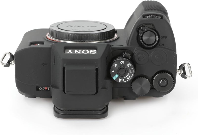 Rieibi حافظة ريبى لكاميرا سوني A7RV، حافظة واقية من السيليكون الناعم لكاميرا سوني A7R5/A7R V/ألفا 7R V/A7RV/A7R 5/A7RM5، حافظة كاميرا A7 RV خفيفة الوزن، غلاف جسم الكاميرا - أسود - Image 3