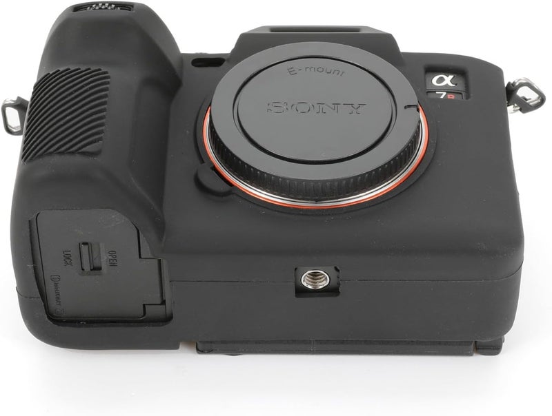 Rieibi حافظة ريبى لكاميرا سوني A7RV، حافظة واقية من السيليكون الناعم لكاميرا سوني A7R5/A7R V/ألفا 7R V/A7RV/A7R 5/A7RM5، حافظة كاميرا A7 RV خفيفة الوزن، غلاف جسم الكاميرا - أسود - Image 5