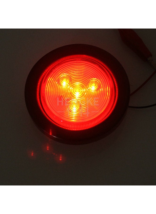 4led Taillight Direct Outlet 2.5inch Rubber Ring Round Light Plastic Taillight Truck Light Yd-05