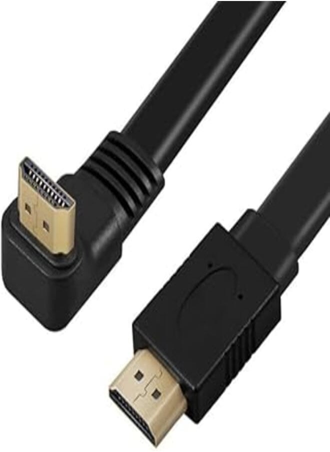 Generic HDMI Cable Right Angle High Speed 90 Degree Flat High Resolution 1080P for TV PC Monitor Box PS4/5 Cable (1.5m) 