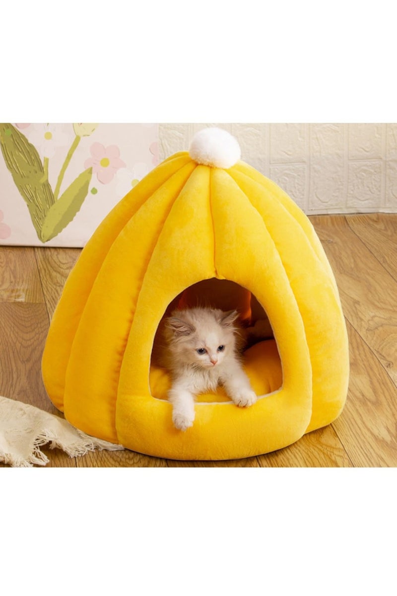 A.M Cat and Kitten House, Indoor Cat and Kitten House with Removable and Washable Cushion, Tent for Cats and Small Animals - Image 1