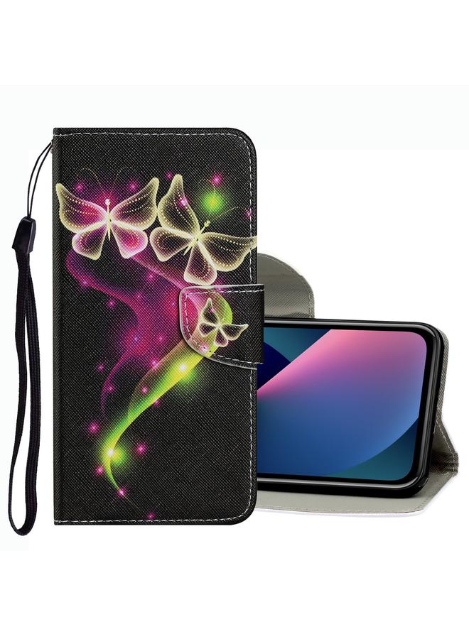 زبون جراب هاتف جلدي بنمط رسم ملون لهاتف iPhone 13 mini - Image 1