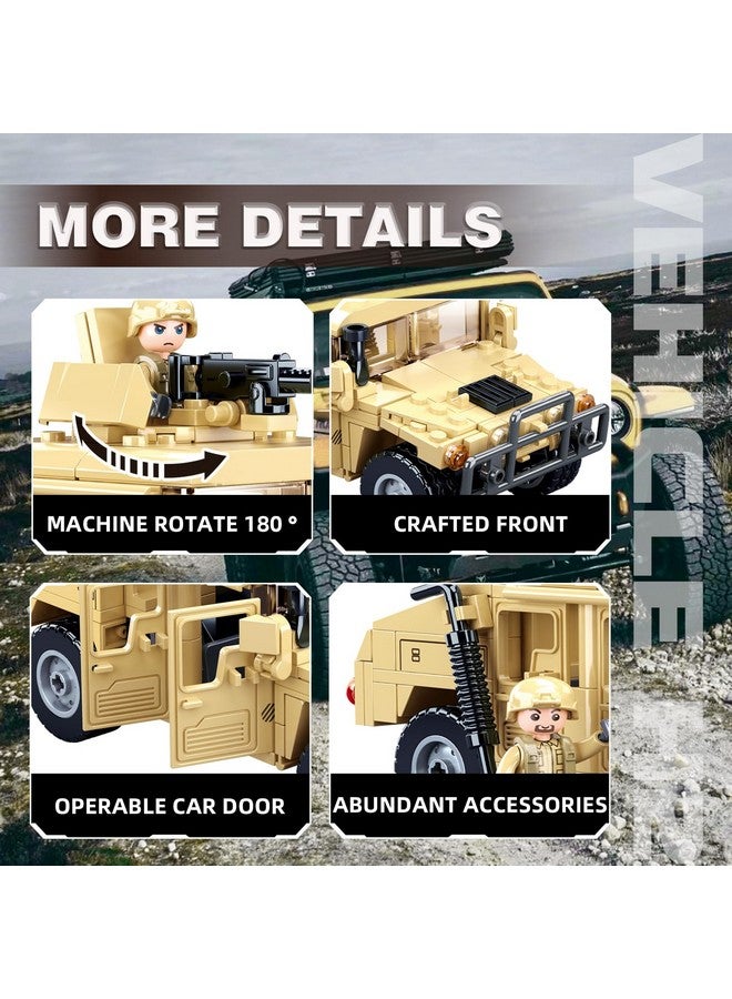 Sluban مجموعة مركبة عسكرية على الطرق الوعرة، مستوحاة من ألعاب الجيش في الحرب العالمية الثانية، مجموعة نموذجية، تشمل 2 شخصية جندي متحركة، هدايا للأولاد من عمر 6-12 وللبنات، متوافقة مع مجموعة الجيش من ليغو، 265 قطعة - Image 4