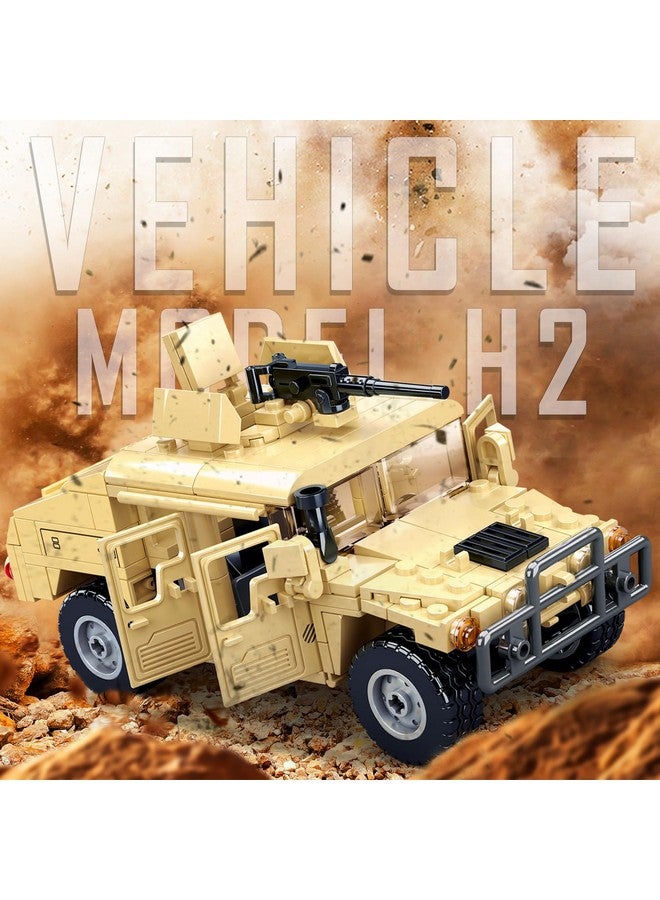 Sluban مجموعة مركبة عسكرية على الطرق الوعرة، مستوحاة من ألعاب الجيش في الحرب العالمية الثانية، مجموعة نموذجية، تشمل 2 شخصية جندي متحركة، هدايا للأولاد من عمر 6-12 وللبنات، متوافقة مع مجموعة الجيش من ليغو، 265 قطعة - Image 2