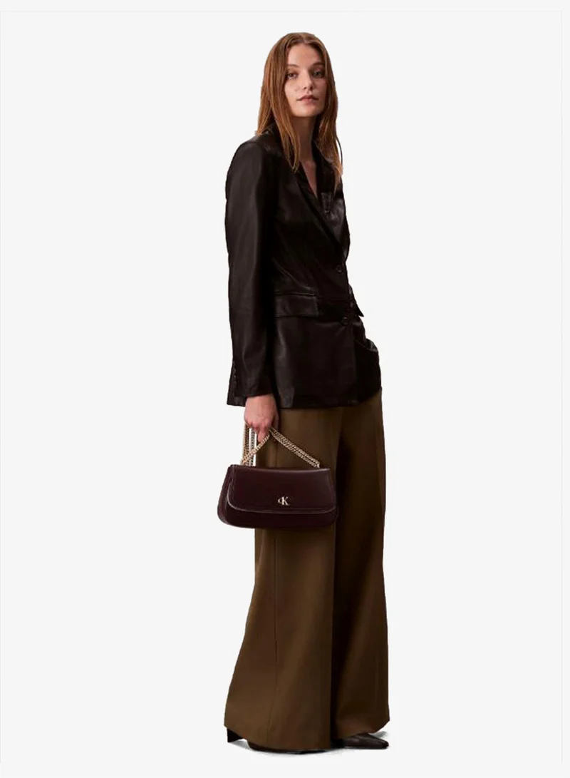 CALVIN KLEIN Monogram Logo Hardware Chain Shoulder Bag