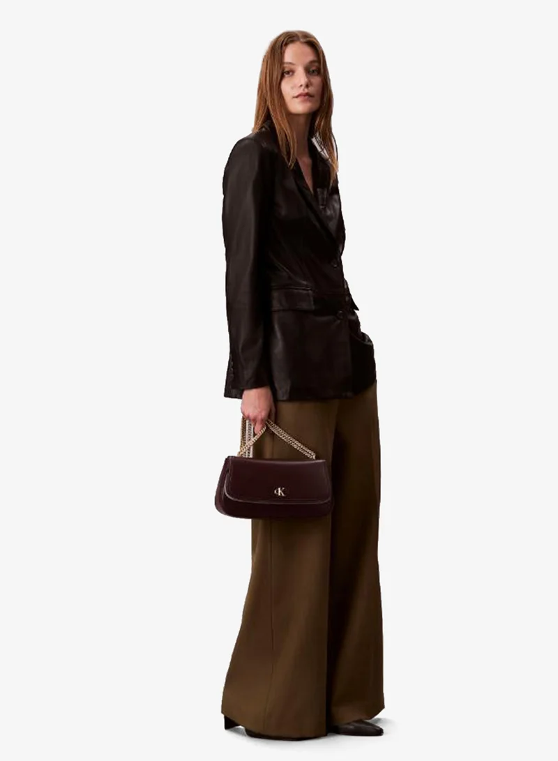 CALVIN KLEIN Monogram Logo Hardware Chain Shoulder Bag