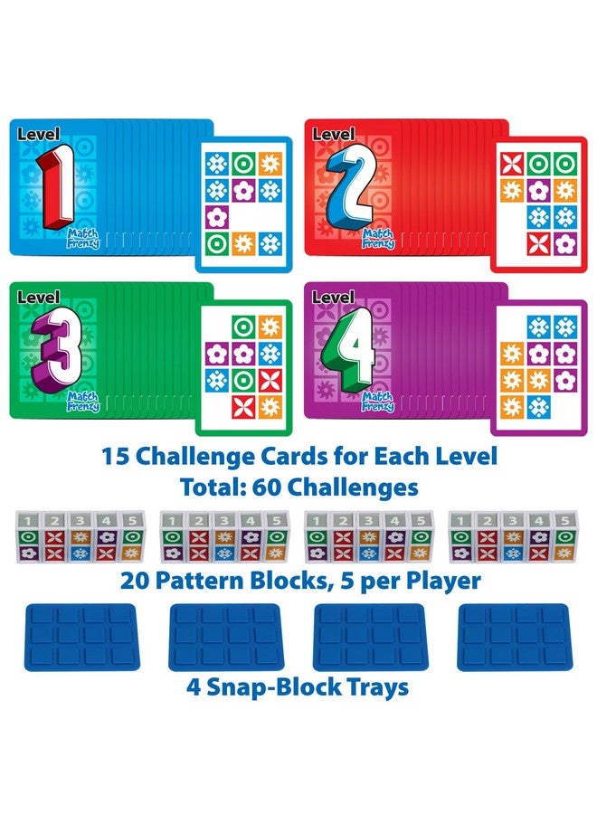 Funwares Match Frenzy: Portable Snap-On Pattern Matching Puzzle Games, Fun Family Mini Board Games For All Ages, Perfect For Travel & Home Play, Road Trip Activities For Kids And Adults, 1-4 Players - Image 3
