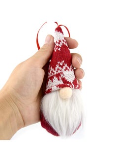 obmwang obmwang 8 Pack Christmas Gnomes Ornaments, Swedish Handmade Plush Gnomes Santa Elf Table Ornaments, Hanging Christmas Tree Decorations Home Decor  - Image 3
