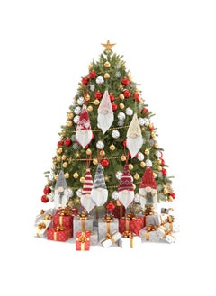 obmwang obmwang 8 Pack Christmas Gnomes Ornaments, Swedish Handmade Plush Gnomes Santa Elf Table Ornaments, Hanging Christmas Tree Decorations Home Decor  - Image 5