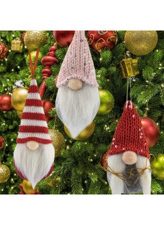 obmwang obmwang 8 Pack Christmas Gnomes Ornaments, Swedish Handmade Plush Gnomes Santa Elf Table Ornaments, Hanging Christmas Tree Decorations Home Decor  - Image 4