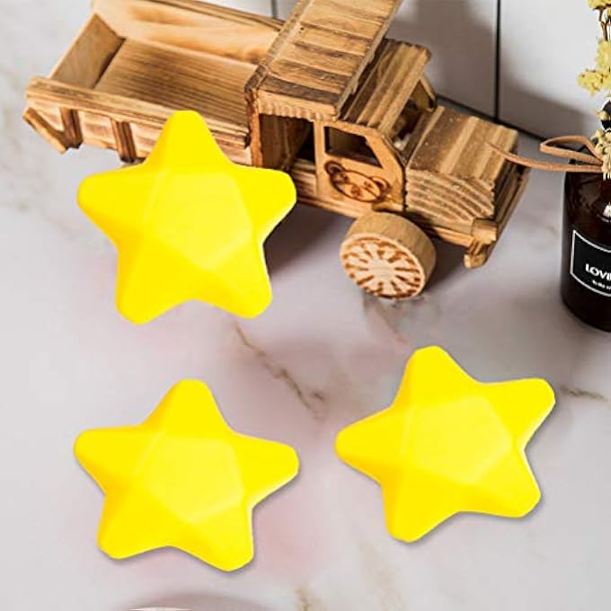 Odowalker 20Pcs Star Stress Ball Stress Squeeze Neon Yellow Stars Mini Foam Balls for School Carnival Reward, Party Bag Gift Fillers - Image 5