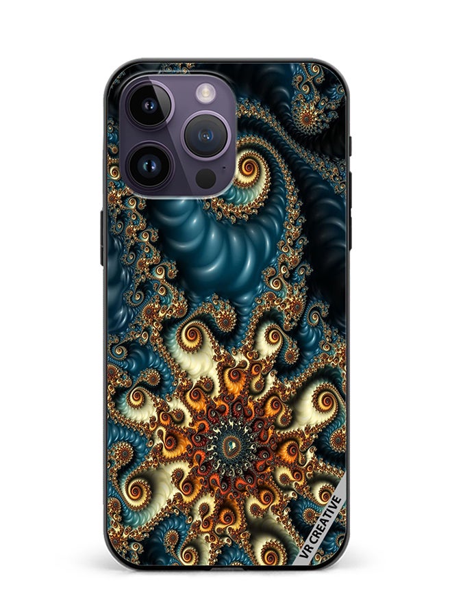 VR CREATIVE Protective Case Cover For Apple iPhone 15 Pro Mandala Design Multicolour - Image 1