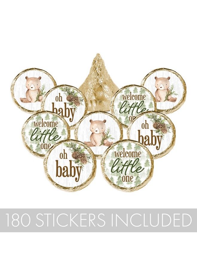 DISTINCTIVS Woodland Bear Baby Shower Favor Stickers 180 Labels - Image 5