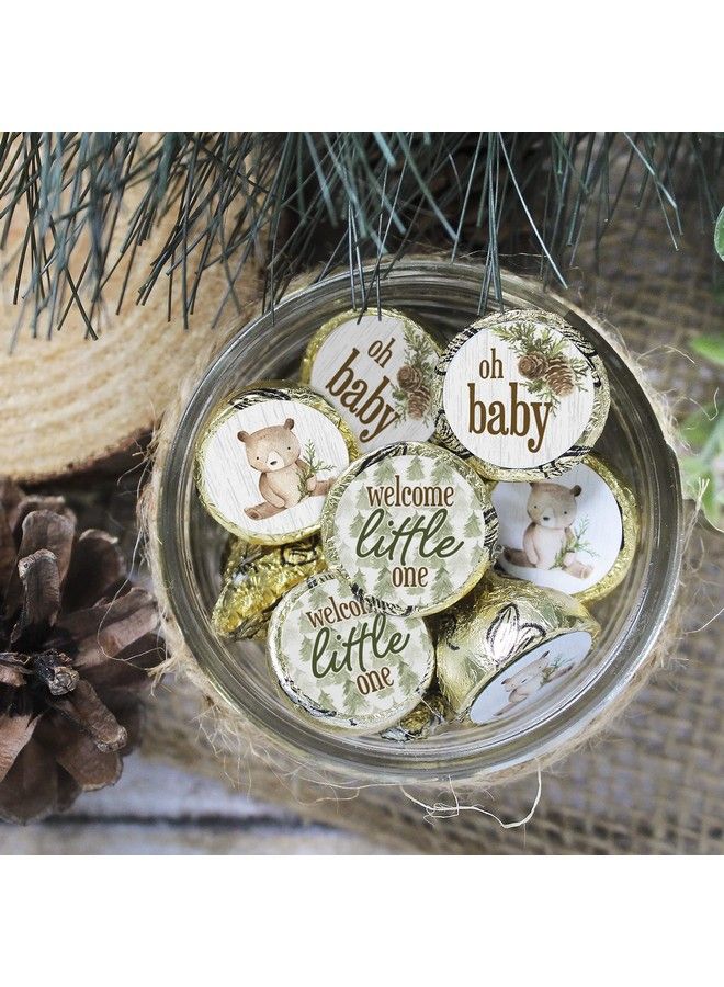 DISTINCTIVS Woodland Bear Baby Shower Favor Stickers 180 Labels - Image 3